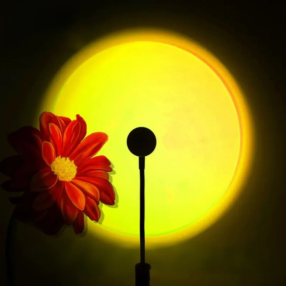 Lámpara de proyección LED de atardecer con arcoíris, luz nocturna de ambiente, luz de relleno para fotografía, artefacto creativo para decoración de habitación, regalo