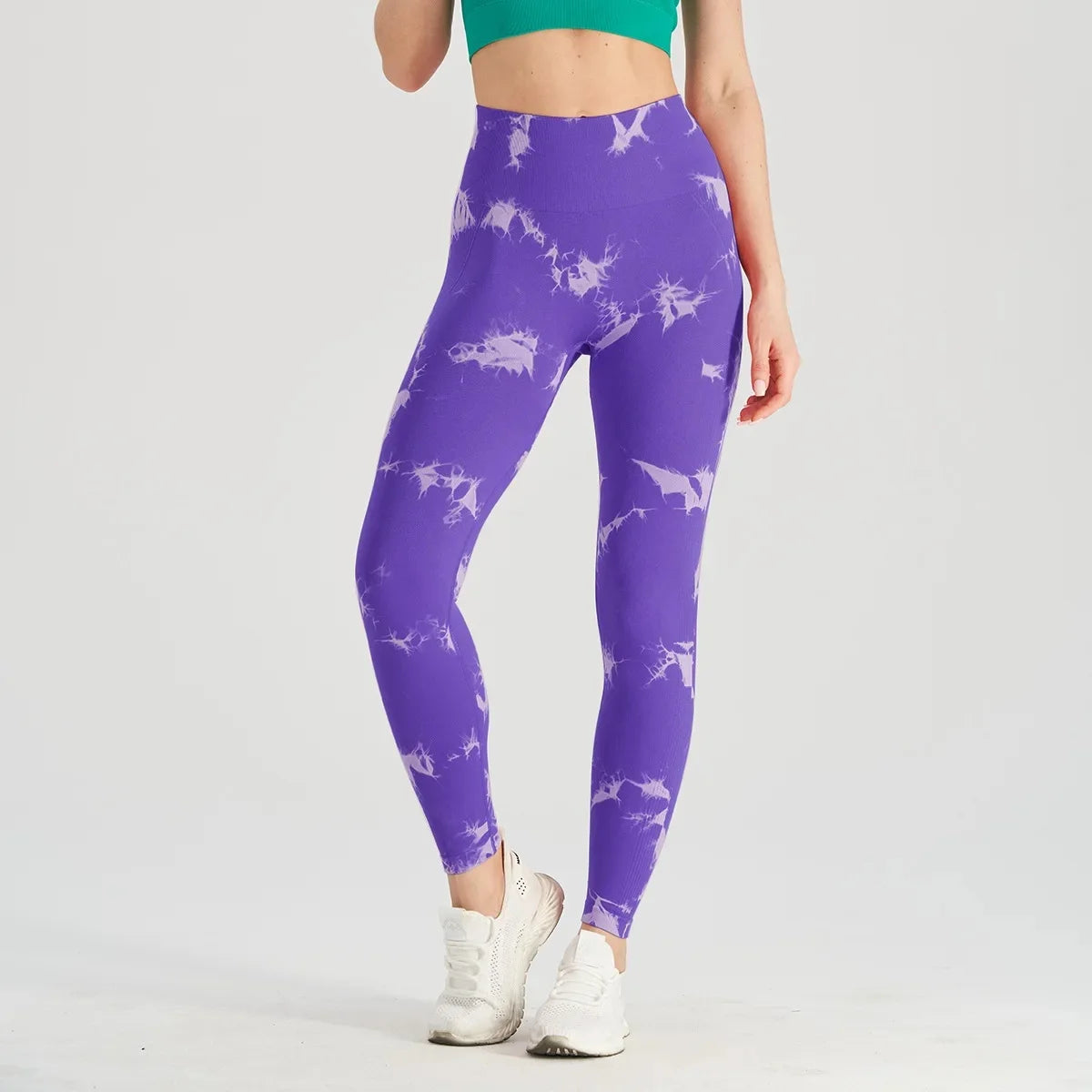 Pantalones de yoga sin costuras, gruesos, ajustados, de talle alto, deportivos, teñidos en lana, con efecto melocotón en los glúteos, largos y ceñidos, para hacer ejercicio.