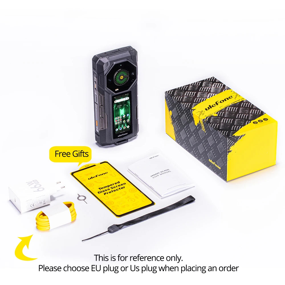 【Estreno mundial】Ulefone Armor 33 Pro 5G Teléfono resistente con batería de 25500 mAh, 512 GB de ROM, pantalla trasera de 6,59" y 3,4" a 120 Hz, NFC y Android.