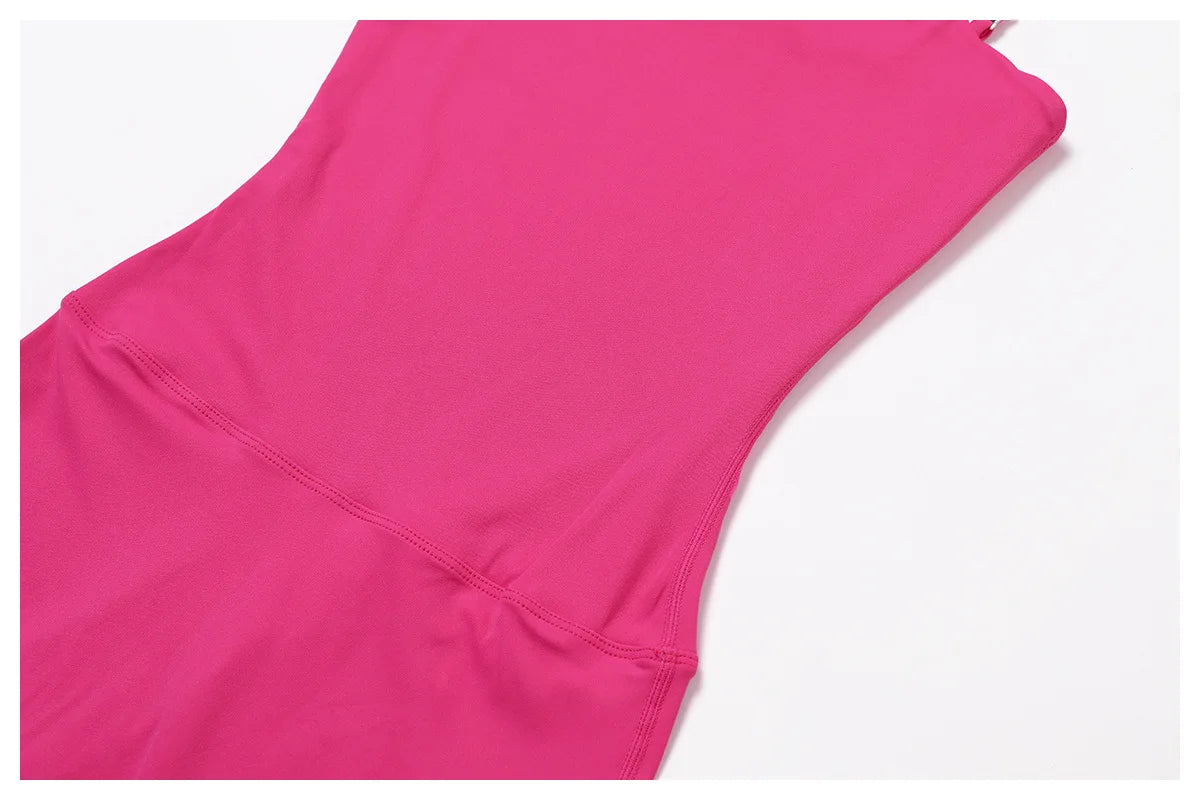 Traje de yoga sin mangas de una pieza, conjunto de gimnasio, ropa deportiva de entrenamiento para mujer, mono deportivo de fitness para mujer, monos de entrenamiento push up para mujer