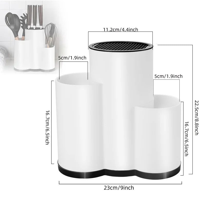 Nuevo soporte de almacenamiento para cuchillos, estante multifuncional para vajilla y utensilios de cocina.