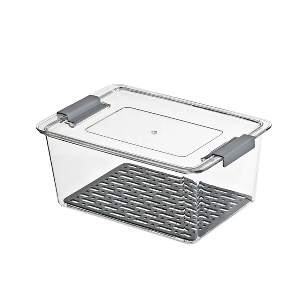 Organizador de refrigerador apilable, contenedores organizadores para refrigerador con tapas, contenedores transparentes para almacenar frutas, cajas para congelador, despensa y cocina.