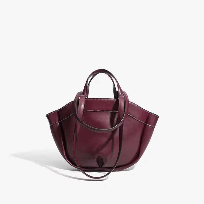 Bolso de mano marrón de gran capacidad y moda ZA, bolso de mano de un solo hombro de cuero sintético de fibra súper suave para desplazamientos y compras