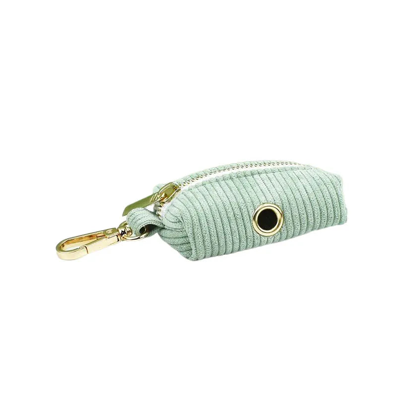 Collar y correa de pana verde claro para perros. Placa de identificación grabada personalizada. Suministros para mascotas. Correa para perros. Corduroy03