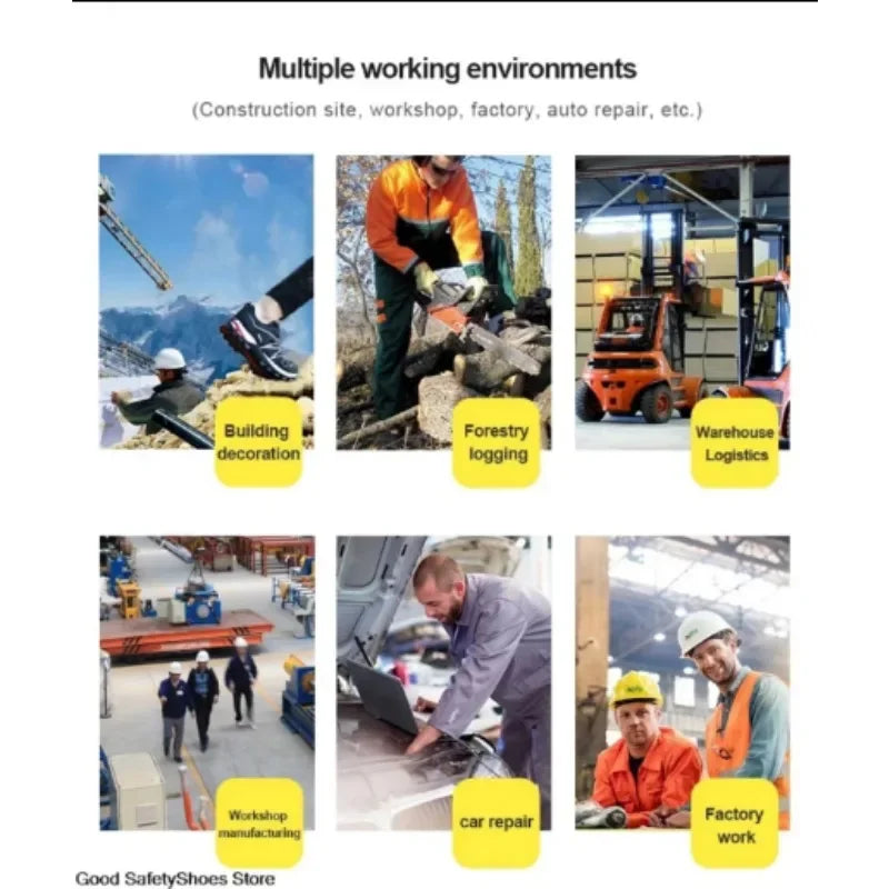 Nuevos zapatos de seguridad para hombre a la moda, aislantes 6KV, transpirables, impermeables, antideslizantes y cómodos.