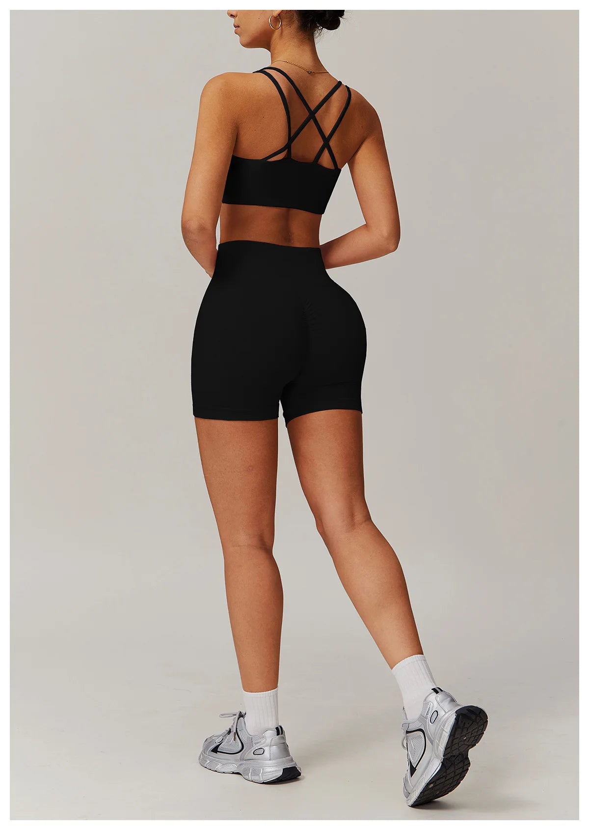 Conjunto deportivo de 2 piezas para mujer, chándal para correr, entrenamiento, con cremallera, pantalones cortos de manga larga, ropa de yoga, ropa deportiva