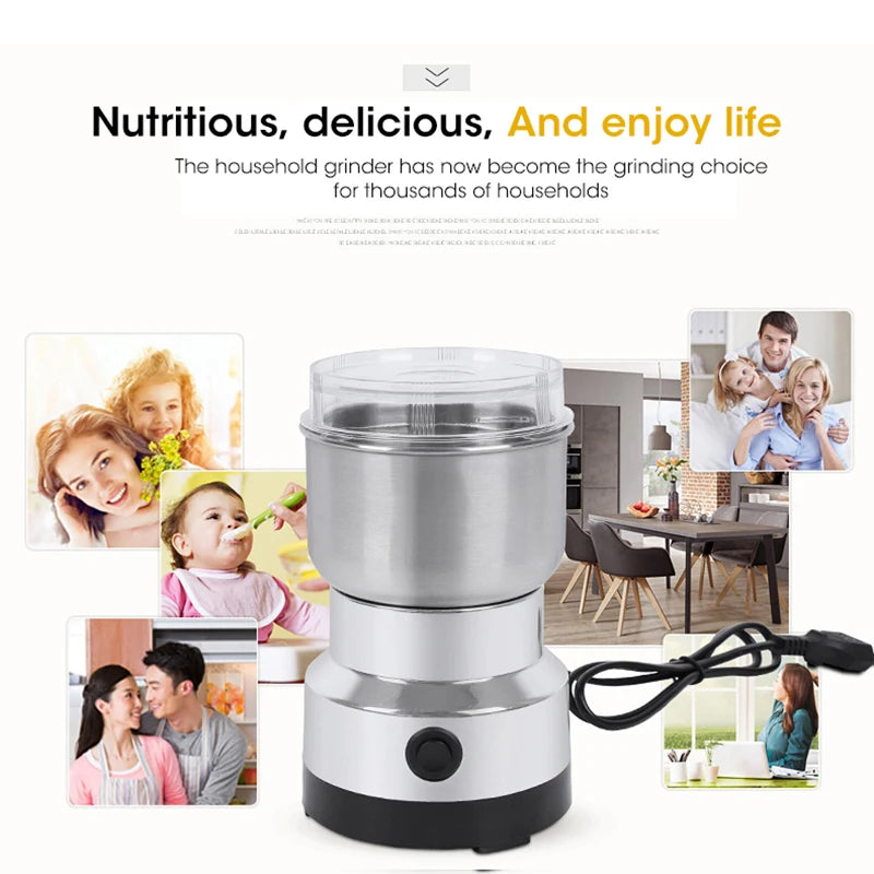 Mini molinillo eléctrico doméstico de 300 ml, pulverizador ultrafino para alimentos para bebés, molinillo de café, molinillo de especias y pimienta, molinillo de granos con 2 o 4 cuchillas.