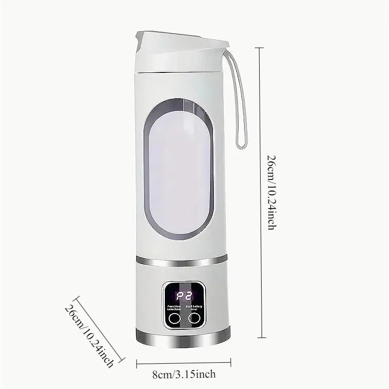 Licuadora Exprimidor Eléctrico Portátil 450ml 8 Cuchillas Exprimidor de Viaje Máquina Recargable Batidos Smoothies Licuadoras Jugo Fresco