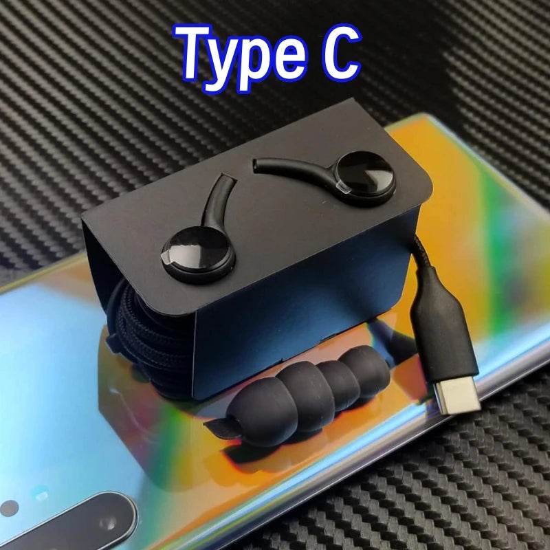 Auriculares con cable tipo C originales para Samsung S25, S24, S23, S22, S21 y S20, con conector de 3,5 mm, intraauriculares para Note 10, Xiaomi y Huawei VIVO.