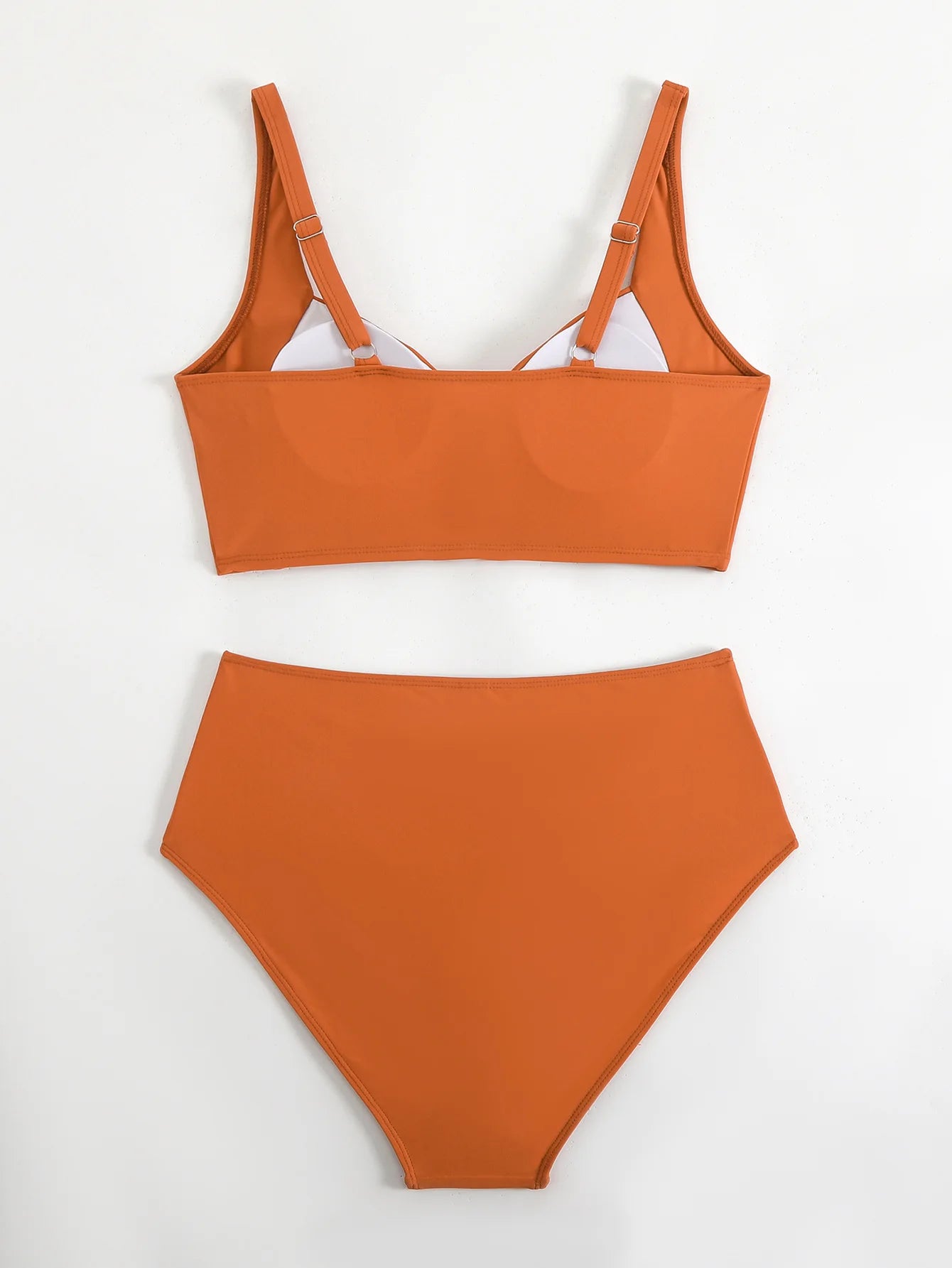 Sexy Black Two Piece Swimsuit Women Solid Push Up Padded Bikini Set Beachwear Summer Swimwear High Cut Bathing Suit Biquinis