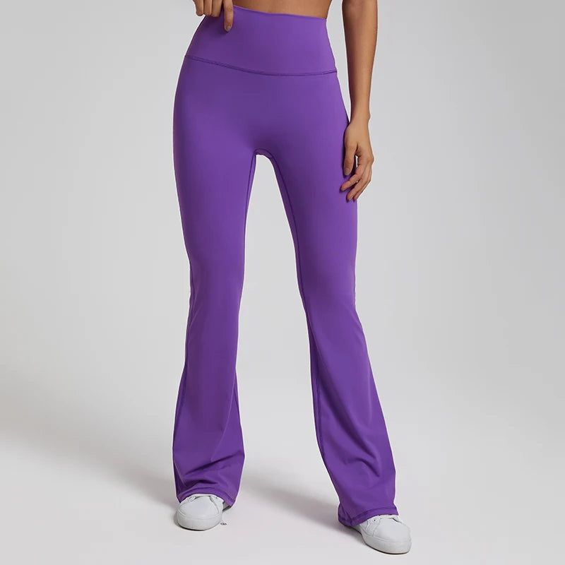 Buttery Soft High Waist Flare Leggings No Front Seam Workout Yoga Flared Pants Full Length Gym Sport Leggings Women Tights