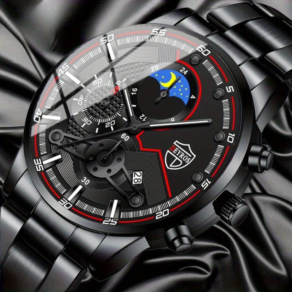 Juego de 10 relojes para hombre, con correa de aleación, estilo moderno, ideal como regalo.