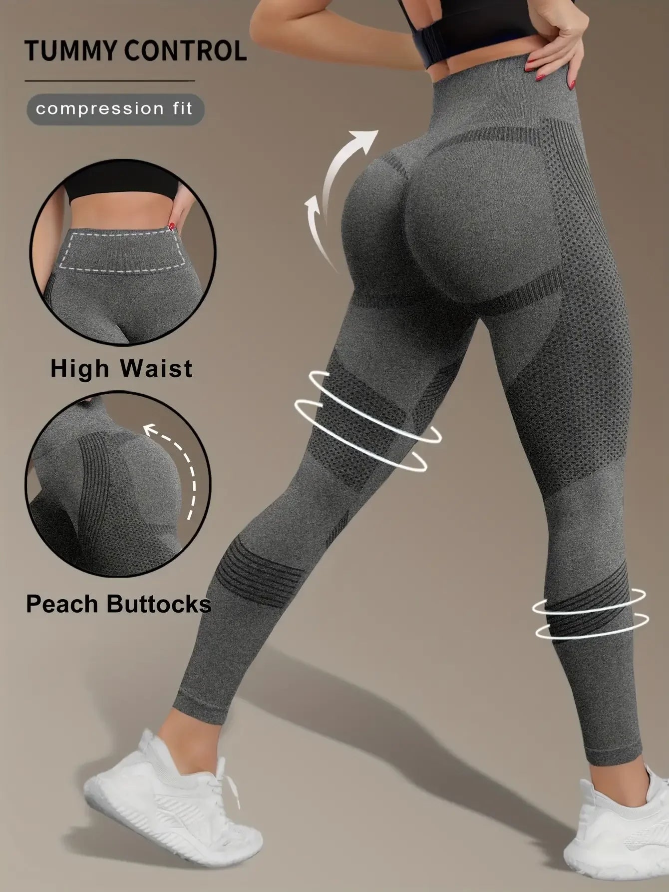 Women's High Waist Seamless Yoga Pants - Quick-Drying、Elastic Sports Pants,Suitable for fitness and training