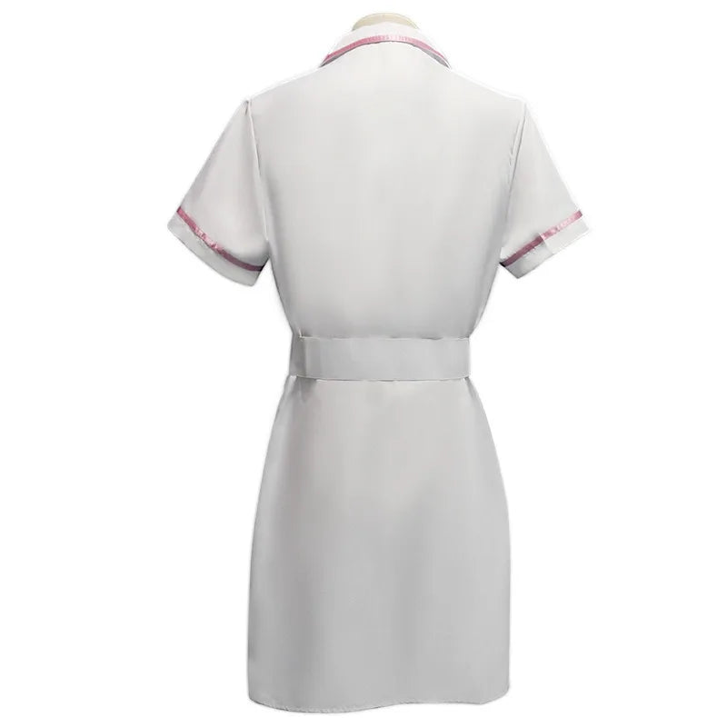 Horror Scary Movie Arkham Dark Knight Clown Joker Nurse Uniform Dress Accessories Nurses Costume Party Outfit Men Women