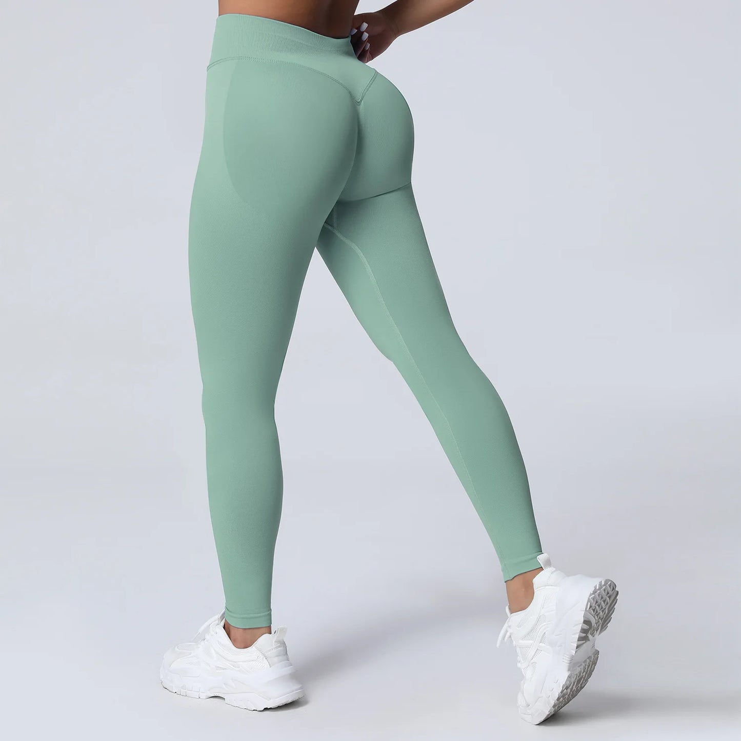 Pantalones de yoga VEQKING Scrunch Butt para mujer, leggings deportivos sin costuras, cintura baja, mallas de gimnasio, pantalones de entrenamiento cálidos de secado rápido para otoño.