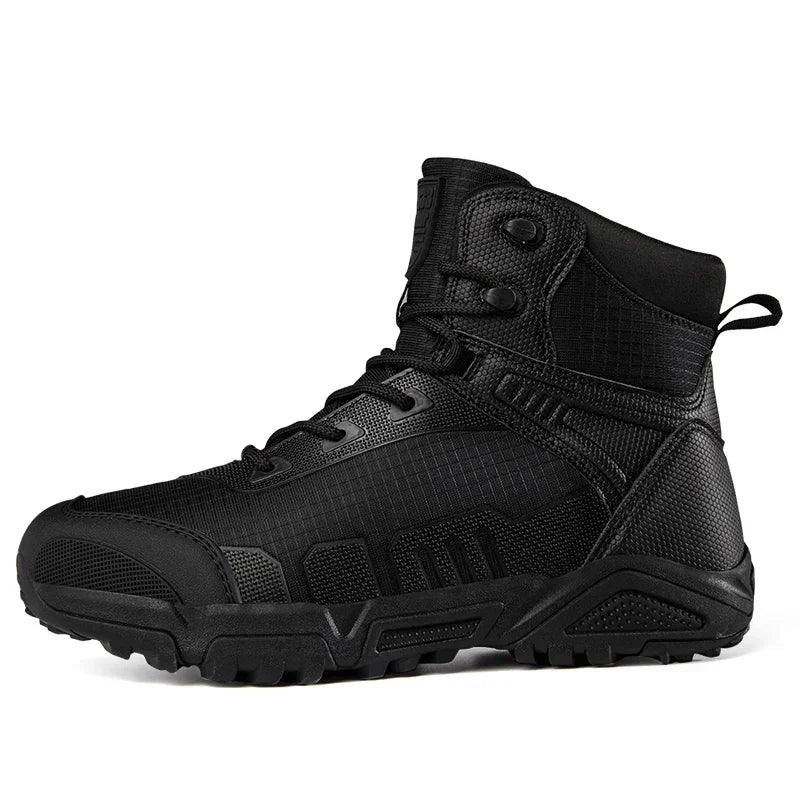 2024Men's Boots Outdoor Tactical mid-waist Boot Men's Hiking Shoes Non-slip Desert Combat Boots Men's Solid Color Snow Boots New