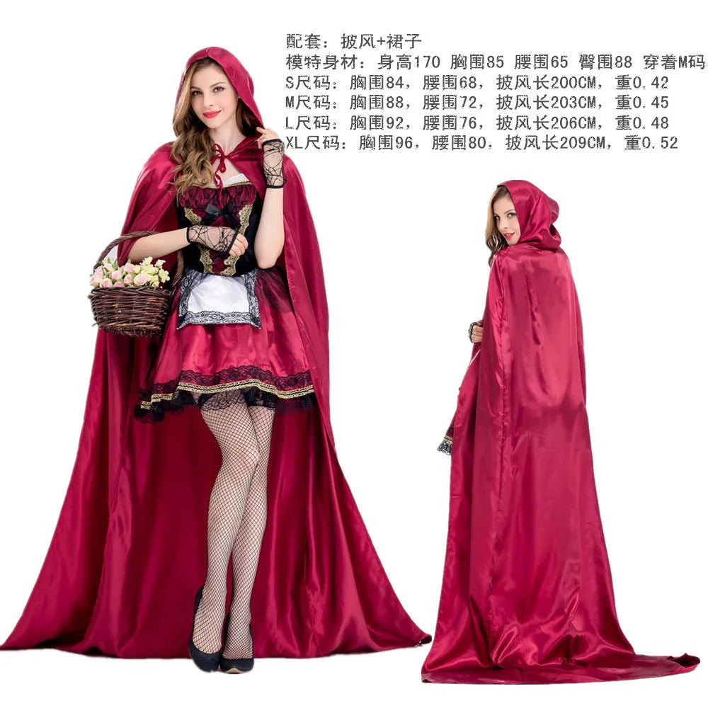 Halloween costume Goth little Red Riding Hood club queen costume cosplay costume stage dress