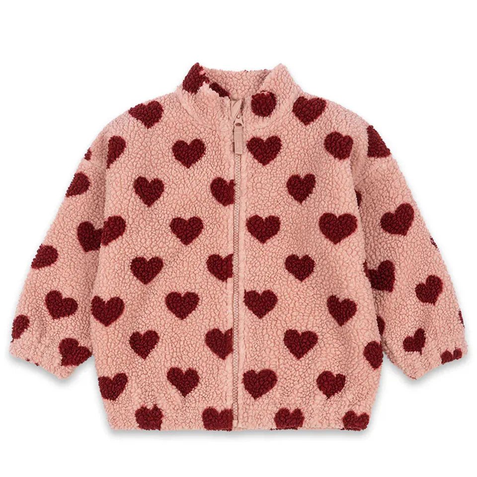 Chaqueta para niños, otoño 2025, nueva moda con estampado Ks, ropa de algodón para niñas y niños, abrigo cálido de lana de cordero gruesa, ropa para niños