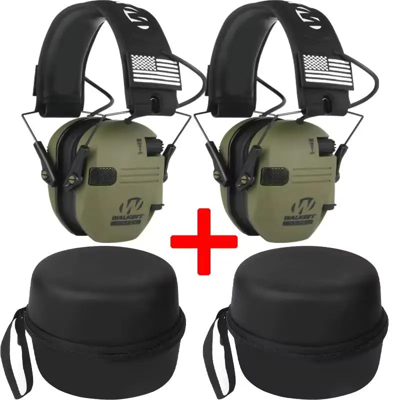 Los protectores auditivos para caza y tiro al aire libre reducen activamente el ruido para proteger la audición y entrenan los auriculares tácticos para fortalecer la voz humana.