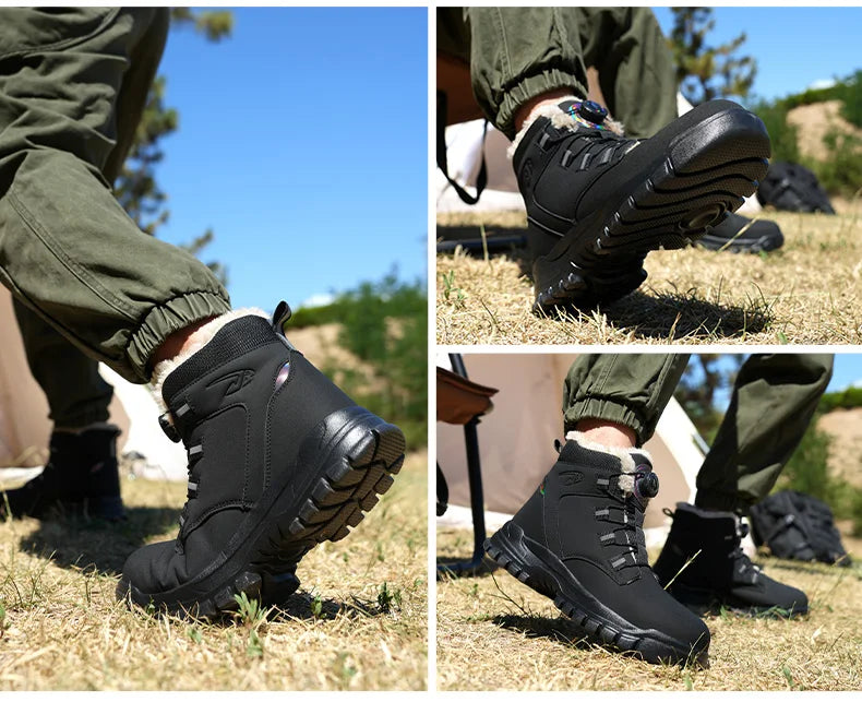 Botas de trabajo de seguridad de invierno para hombre y mujer, tallas 47 y 48, impermeables, ligeras, con puntera de acero, calzado de seguridad protector para hombre.