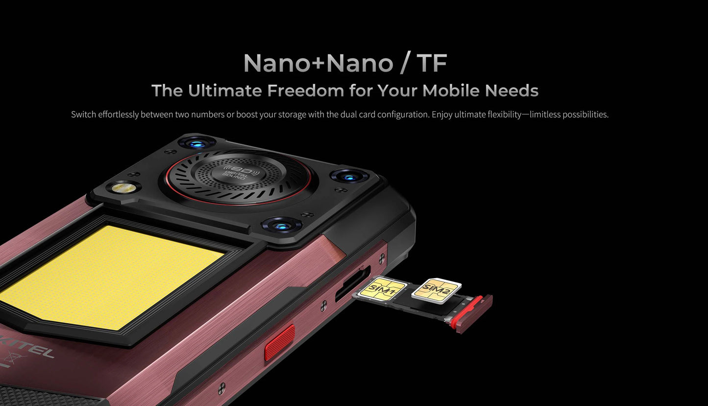 【NUEVO】OUKITEL WP56 Teléfono resistente, batería de 16000 mAh, carga de 45 W, 36 GB + 512 GB, pantalla FHD de 6.8" a 120 Hz, procesador MTK7050, cámara de 32 MP + 108 MP, Android 15