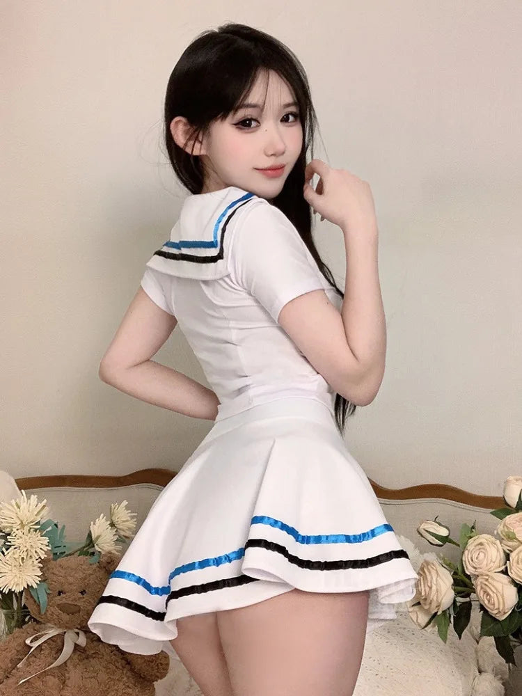 Schoolgirl Costumes Sexy Role Play Uniform Erotic Costume Naughty Lingerie Plaid Night Halloween Women Roleplay Sex Cosplay