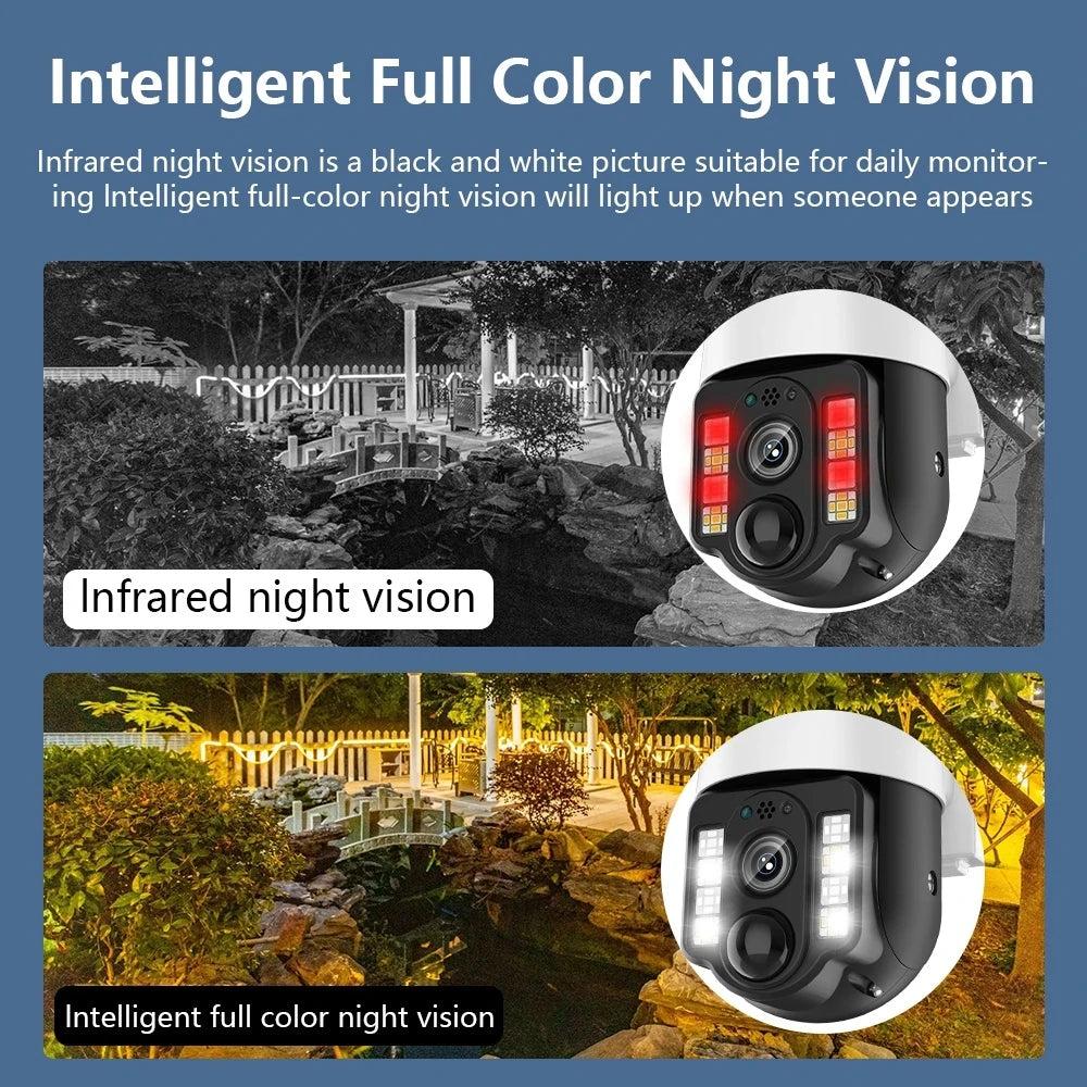 Protección de seguridad Camara Vigilancia Wifi Cámaras solares de Segurid 4g Exterior 5MP Vigilancia inteligente del hogar IP CCTV
