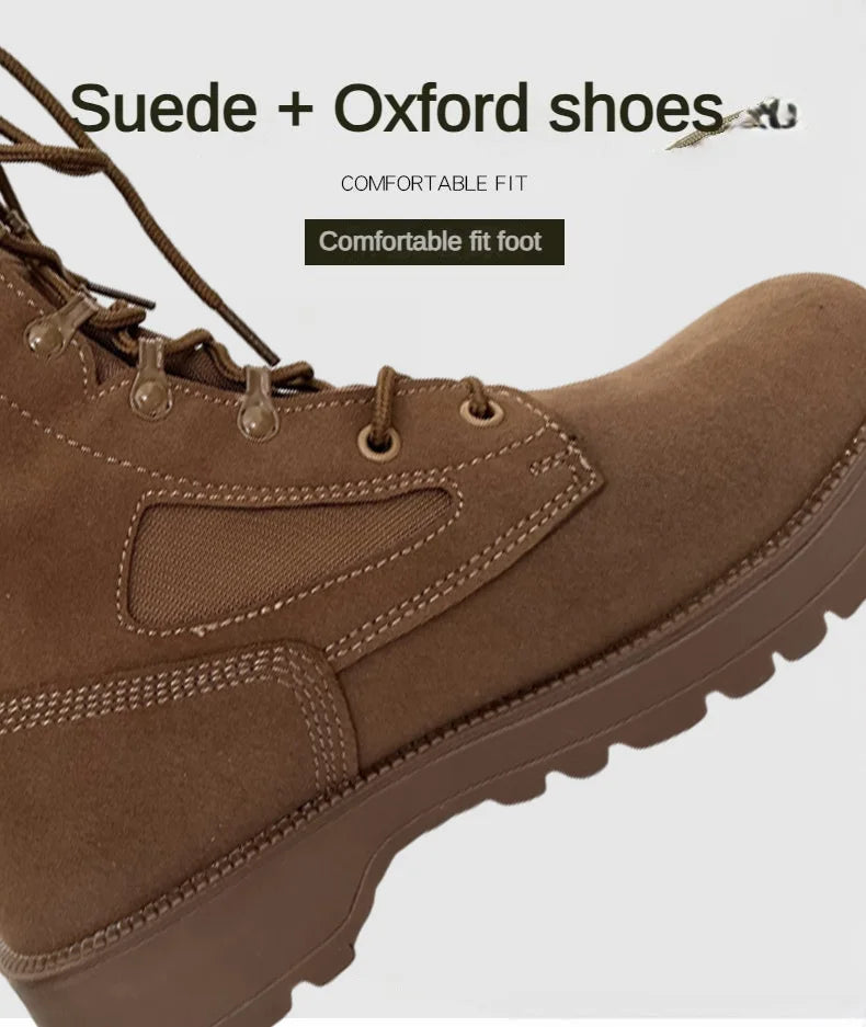 Botas tácticas de cuero para hombre, de nueva marca, para senderismo y actividades al aire libre. Botas transpirables hasta el tobillo.