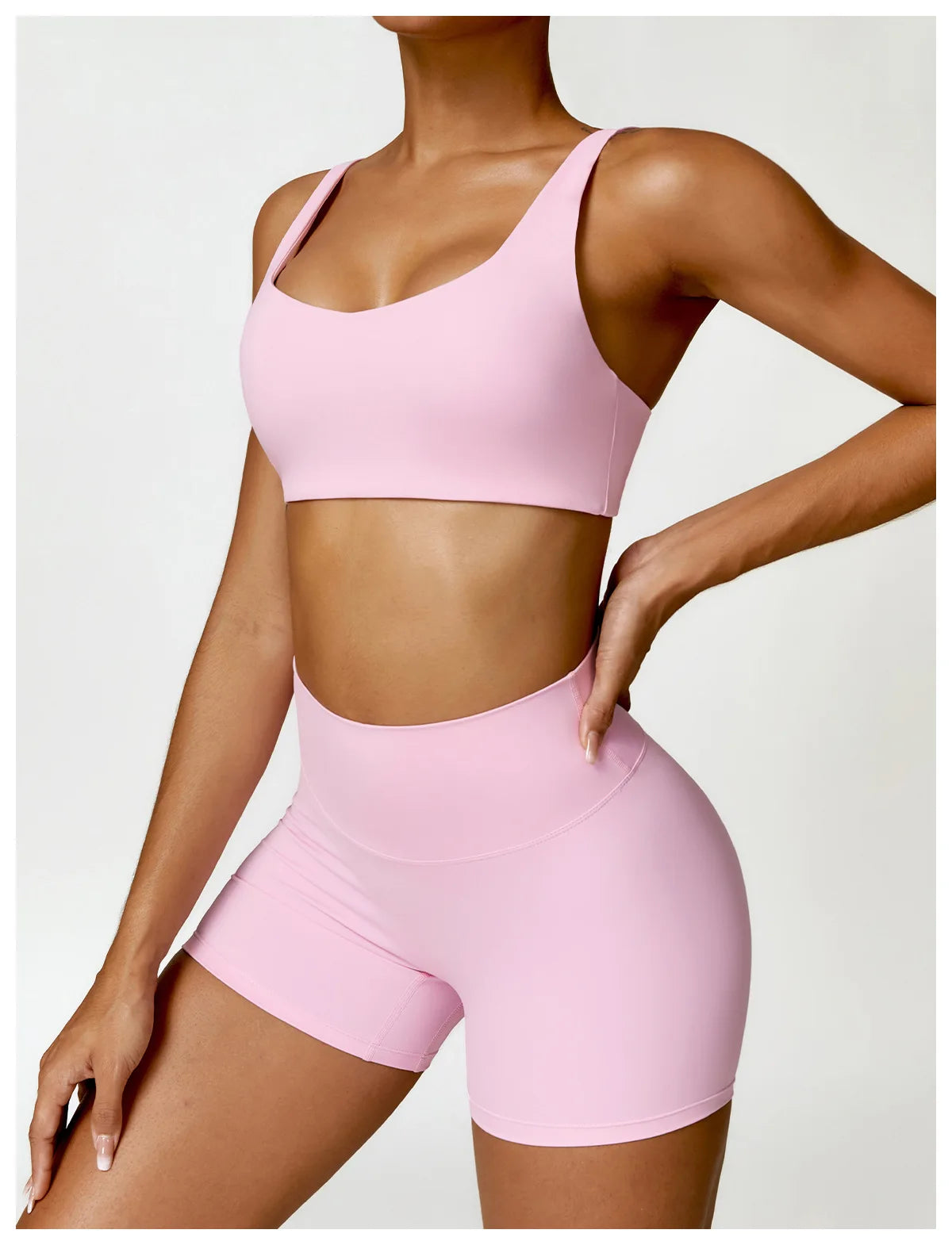 Conjunto de chándal de yoga para mujer, 2 piezas, ropa deportiva para entrenamiento, ropa deportiva, leggings de gimnasio, sujetador de fitness, top corto, trajes deportivos de manga larga