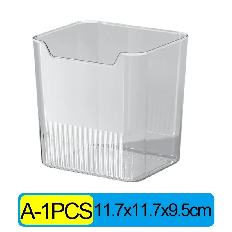 1/6 cajas de almacenamiento para puerta lateral de refrigerador, portátiles, para conservar verduras y frutas, de plástico de grado alimenticio para cocina.