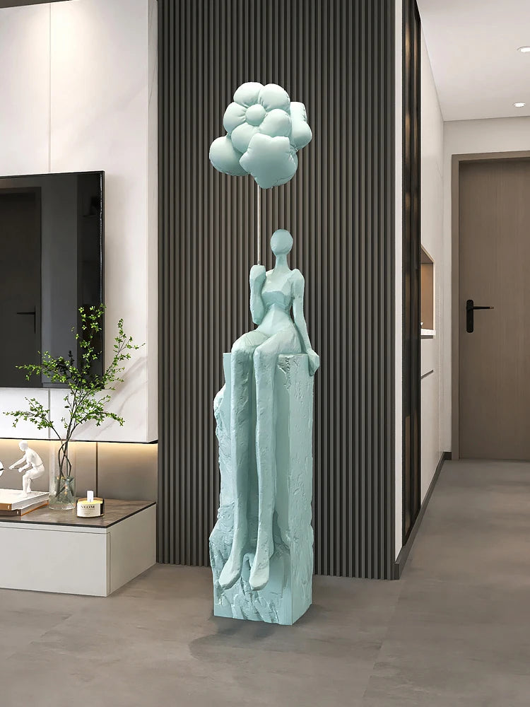 Figuras de decoración para el hogar, estatuas abstractas, adornos artísticos, decoración de suelos grandes para sala de estar, regalos de inauguración de la casa, esculturas decorativas para hoteles.