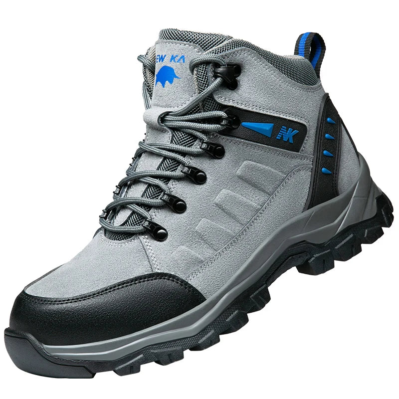 Los nuevos zapatos de protección laboral son anti-aplastamiento y anti-perforación, calzado cómodo y resistente para hombre, para otoño e invierno, ideal para la construcción.
