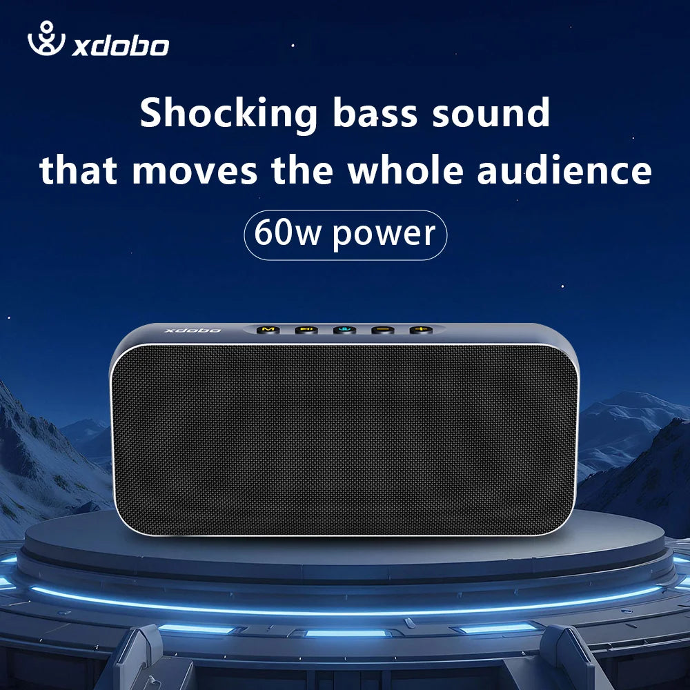 Altavoz inalámbrico XDOBO con subwoofer para el hogar, Smart TV, oficina, tableta, exterior, camping, fiestas, barra de sonido de 60 W, graves profundos, boombox