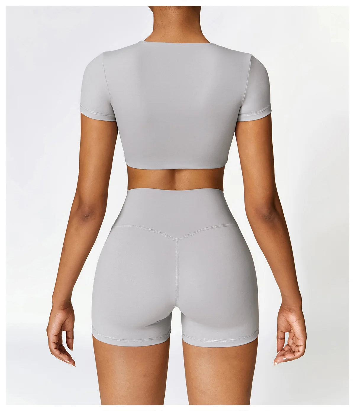 2PCS Seamless Yoga Set Women Workout Set Sportswear Gym Clothing Fitness Long Sleeve Crop Top High Waist Leggings Sports Suits