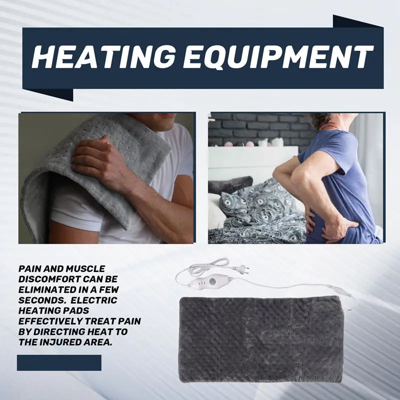 A01F - Almohadilla térmica eléctrica extragrande para aliviar el dolor de espalda y los calambres (30 x 60 cm) - Calor suave para terapia en seco y húmedo