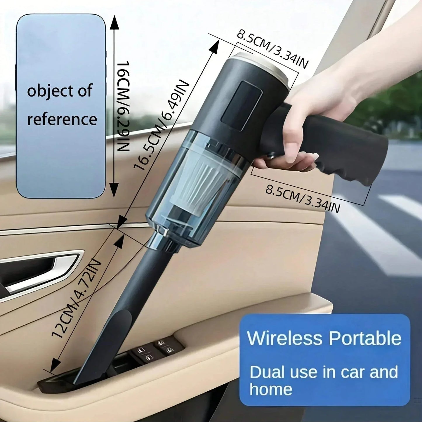 Aspiradora combinada de succión y soplador integrada 3 en 1, aspiradora doméstica con carga USB para coche pequeño