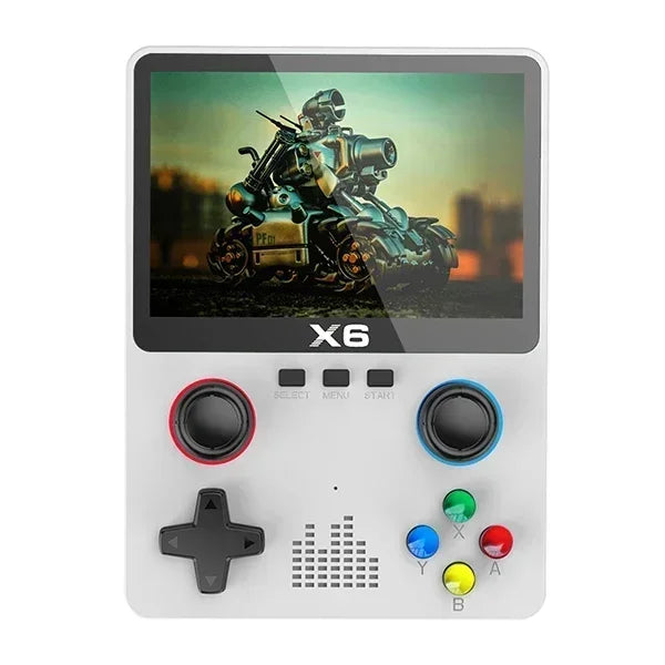 Consola de juegos retro portátil X6: pantalla IPS de 3,5/4", más de 10 000 juegos clásicos, ligera y portátil, ideal como regalo para gamers.