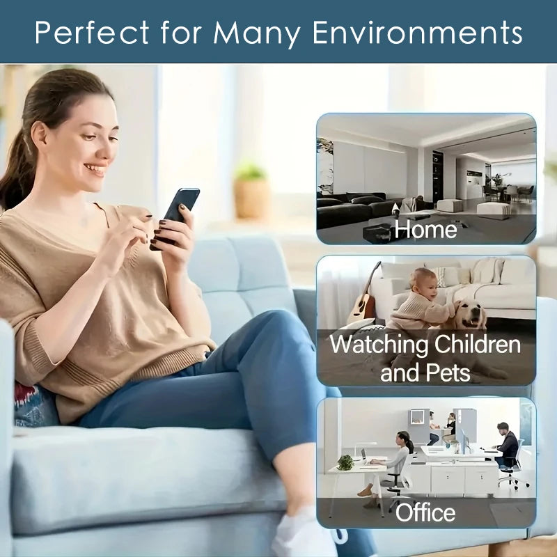 Mini cámara HD WiFi 1080P, grabadora de video inalámbrica remota para el hogar, mascotas, perros y niños, monitoreo de seguridad para iPhone y batería.