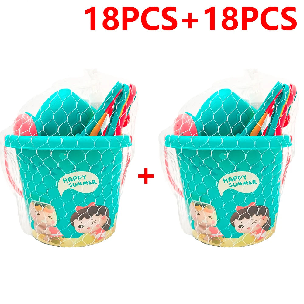 Juguetes de playa para niños, juegos de verano al aire libre, juego de arena, cubo de plástico, regadera, palas, juego de agua para playa, juguetes, herramientas, regalos