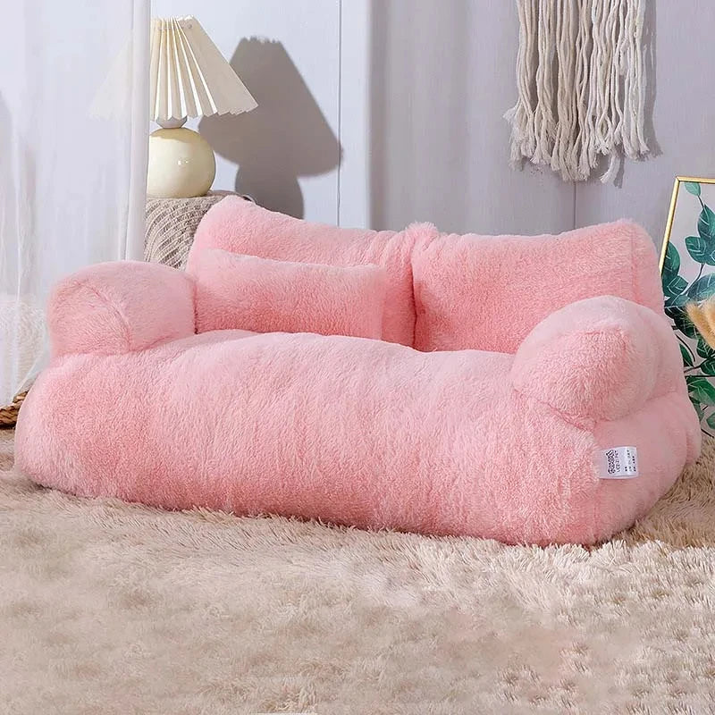 Cama de lujo para gatos, sofá cálido de invierno, nido para mascotas, para perros pequeños y medianos, cómoda cama de felpa para cachorros, suministros para mascotas