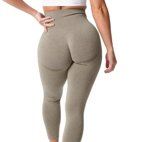 Nuevas mallas deportivas sin costuras con estampado moteado de contorno para mujer, suaves, para entrenamiento, fitness, yoga, cintura alta, ropa de gimnasio.