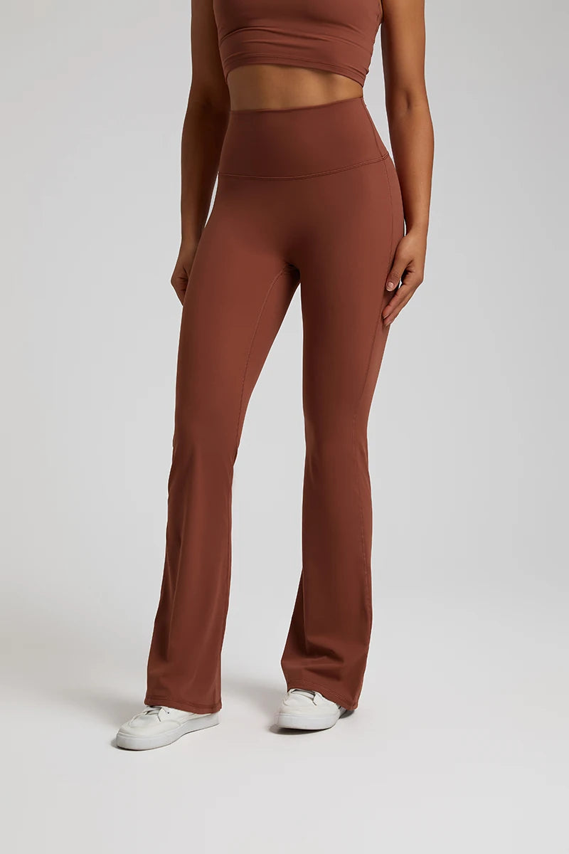 Buttery Soft High Waist Flare Leggings No Front Seam Workout Yoga Flared Pants Full Length Gym Sport Leggings Women Tights