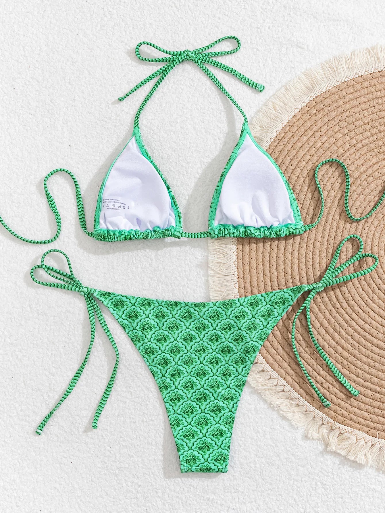 Conjunto de bikini para mujer, novedad de 2025, con tiras laterales ajustables, traje de baño de alta gama, sexy, de dos piezas, para playa, de verano, push up.