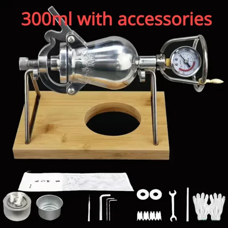 Máquina de palomitas de maíz manual de 300 ml, 360 ml y 500 ml, de acero inoxidable, para hacer palomitas de maíz a fuego abierto.