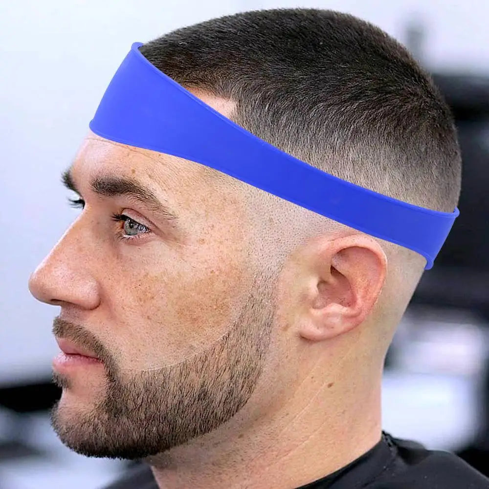 Diadema curva de silicona para cortes de pelo caseros, plantilla para afeitar el escote y guía para cortar el pelo, herramienta para peinar el cabello.