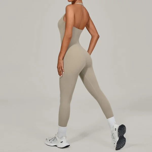 Nuevo Body de Yoga Sexy para Mujer, Mono Deportivo de una Pieza, Sin Mangas, Espalda Abierta, Conjunto de Yoga de Secado Rápido, Ropa Deportiva para Entrenamiento y Yoga.