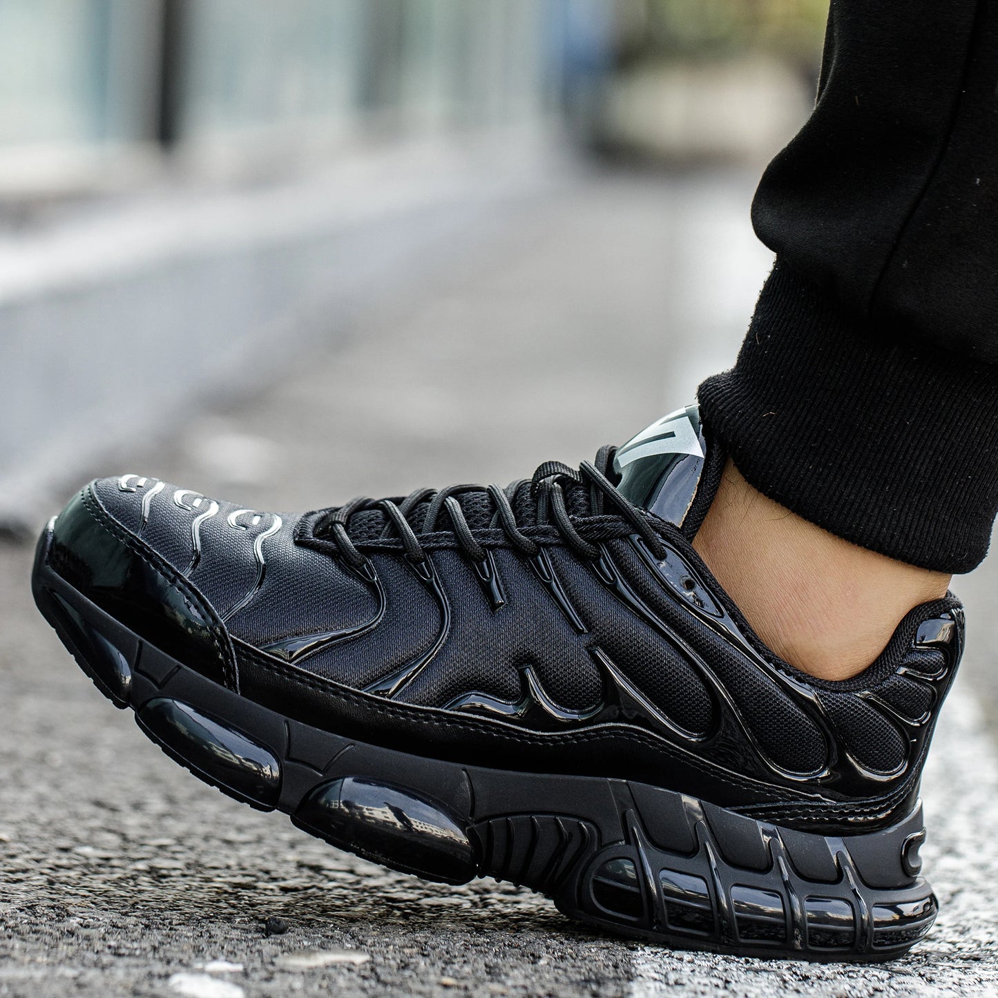 Calzado de seguridad para hombre, botas de trabajo ligeras, zapatillas con cámara de aire, zapatos de trabajo antiperforación, zapatos indestructibles con puntera de acero.