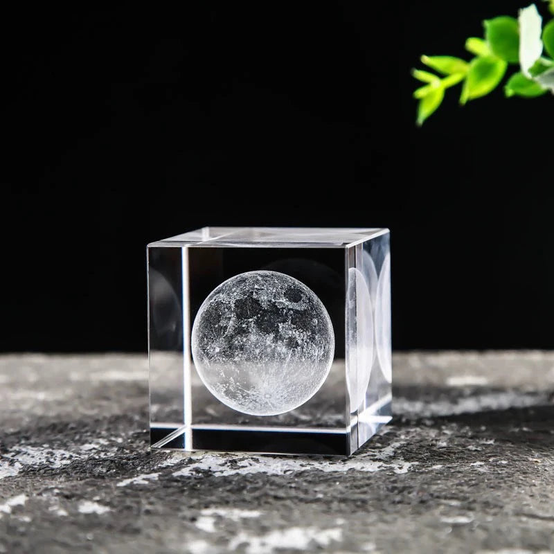 1 Decoración de Cristal, Luna, Galaxia y Otras Manualidades de Colección, Embellece el Hogar Regalos Navideños 1 Decoración de Cristal, Luna, Galaxia A
