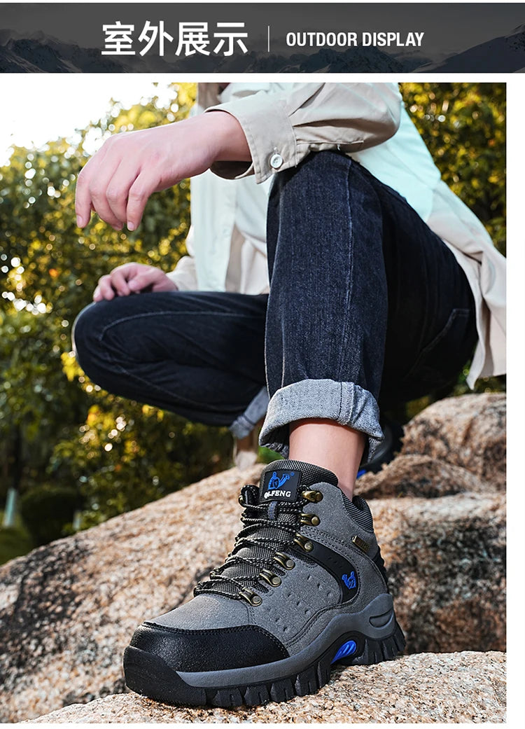 Botines clásicos de moda para hombre, resistentes al desgaste, de ante de vaca, cómodos, para caminar, tácticos