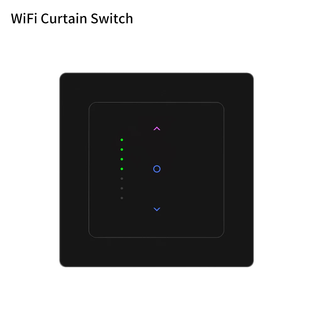 Interruptor de luz inteligente AVATTO Tuya WiFi/Interruptor de cortina con diseño táctil, persianas enrollables motorizadas, compatible con Alexa y Google Home.